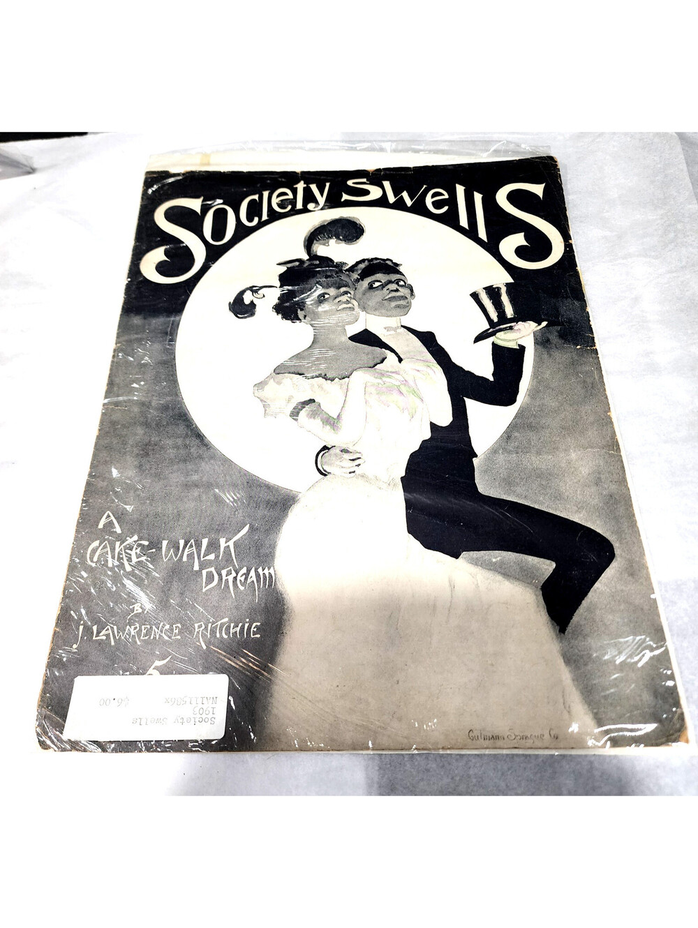Vintage 1903 Society Swells A Cake Walk Dream Large Format Sheet Music Ritchie